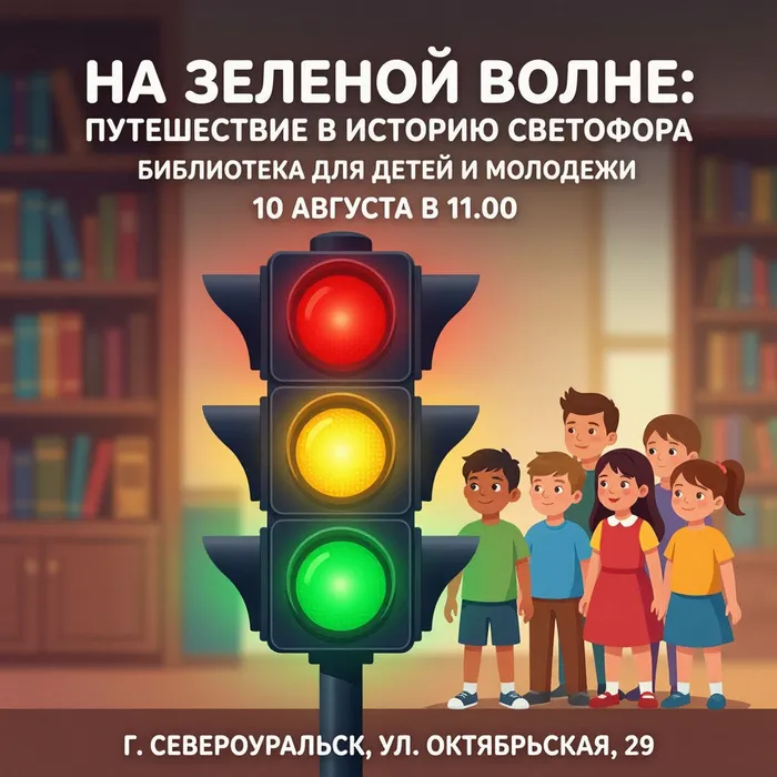 «На зеленой волне: путешествие в историю светофора» с Библиотекой для детей и молодежи