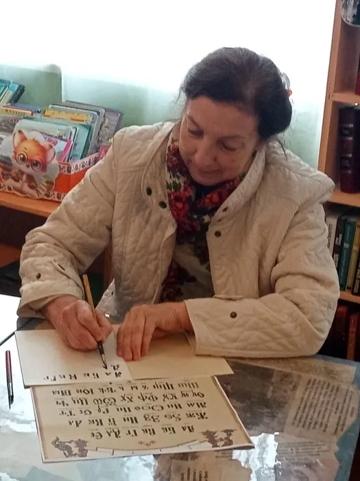 Мастер - класс &nbsp;"Вспомним прошлое" ко Дню славянской письменности в Библиотеке с. Всеволодо-Благодатское