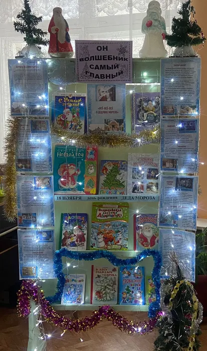 18 ноября - День рождения Деда Мороза! Книжная выставка.