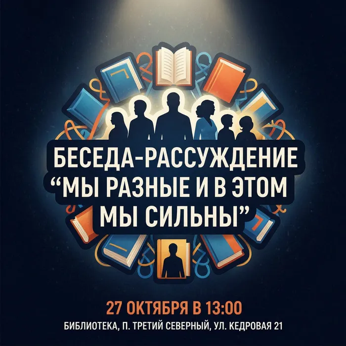 Беседа-рассуждение «Мы разные, и в этом мы сильны!» в Библиотеке п. Третий Северный