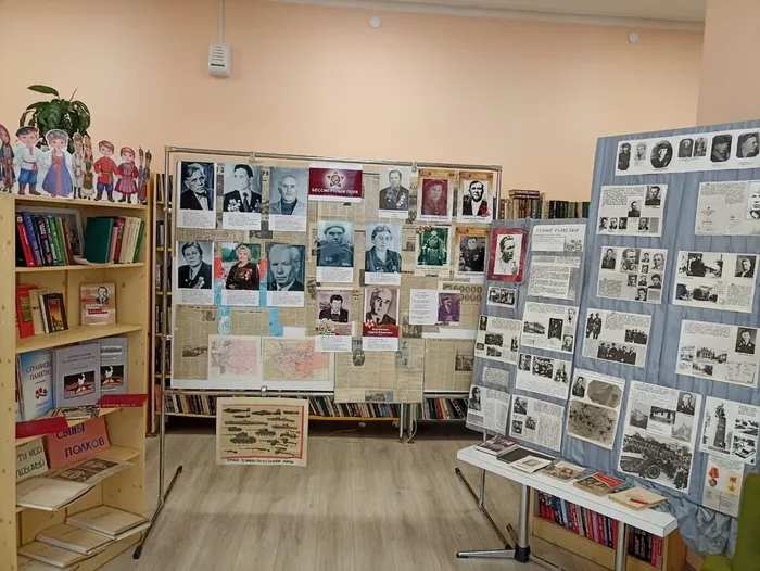 Выставки к 80-летию Победы в Великой Отечественной войне  в библиотеке семейного чтения п. Калья