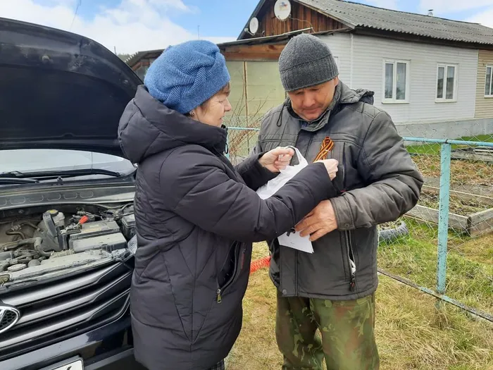 Акция «Георгиевская лента» празднику Победы в посёлке Сосьва