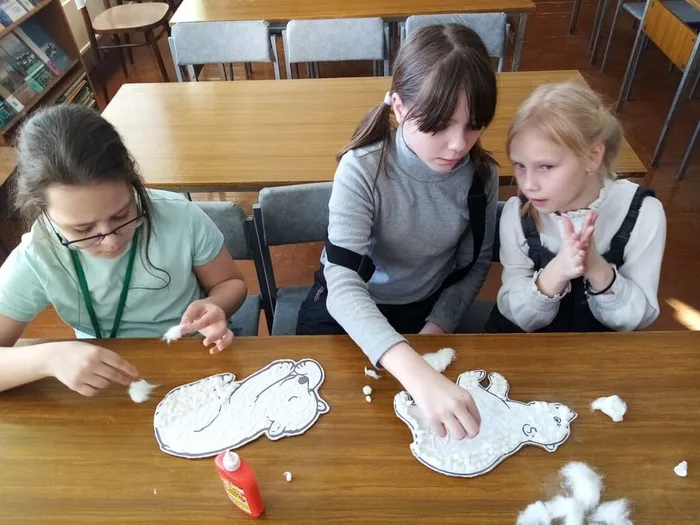 Мастер - класс по изготовлению аппликаций из ваты малышей - медвежат.