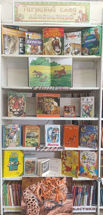 Книжная выставка «Тигриный след в литературе» в Библиотеке для детей и молодежи