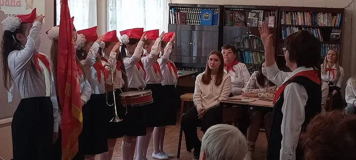 Пионерский слет "Большая перемена" в библиотеке п. Черемухово